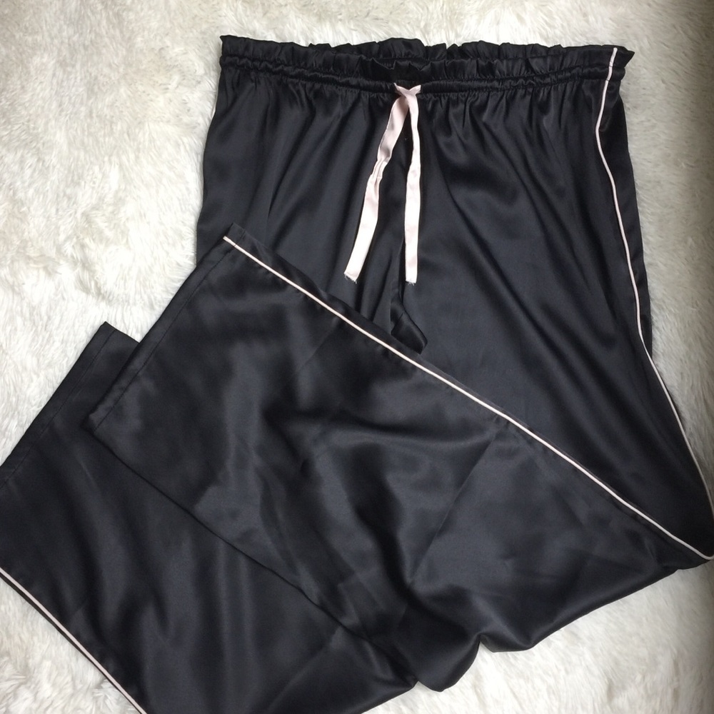 Victoria’s Secret Black Satin Pajama Pants